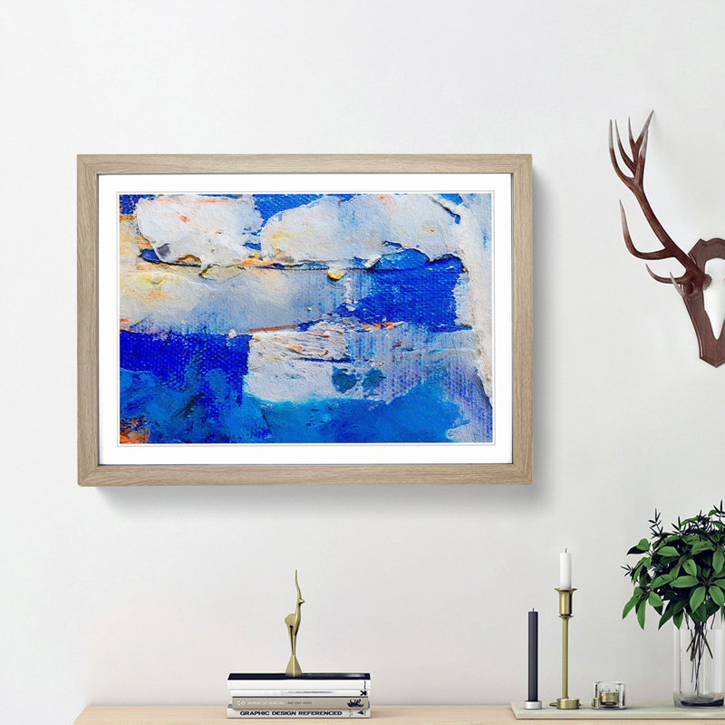 Abstract Vol.153 by S.Johnson - Framed Print, 24cm H x 33cm W x 2cm D, Oak Framed