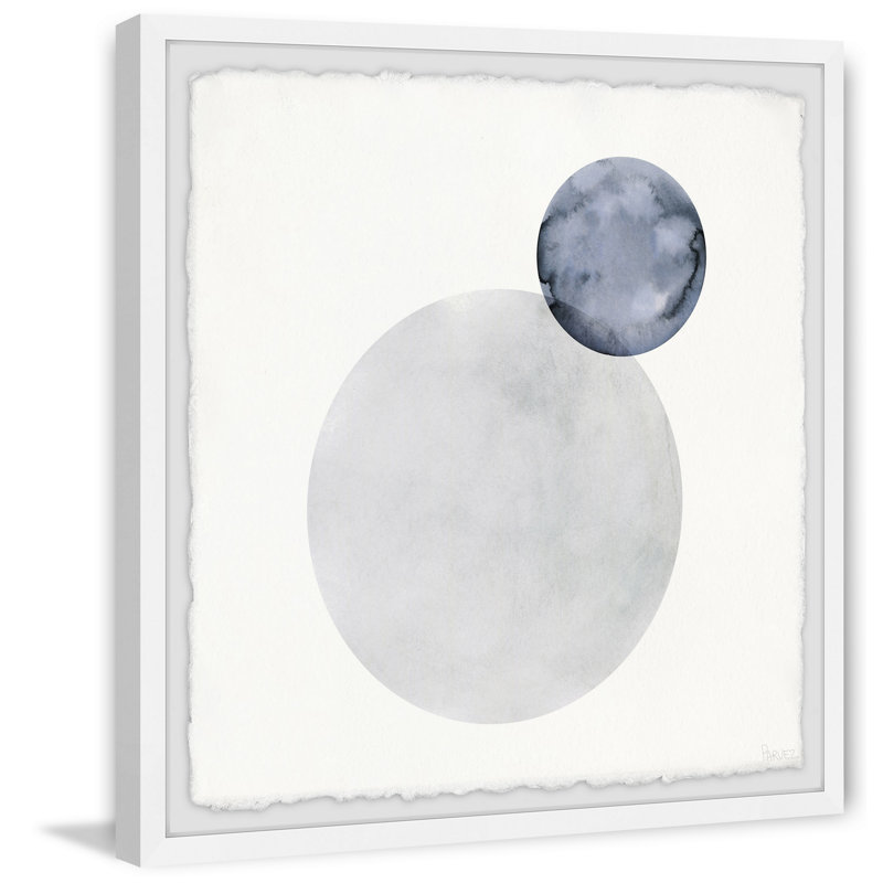 «MarBLE Gray Circles», reproduction encadrée, H 32 po x l 32 po x P 1,5 po