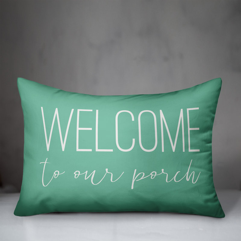 Outdoor Throw Pillow, Mint Green