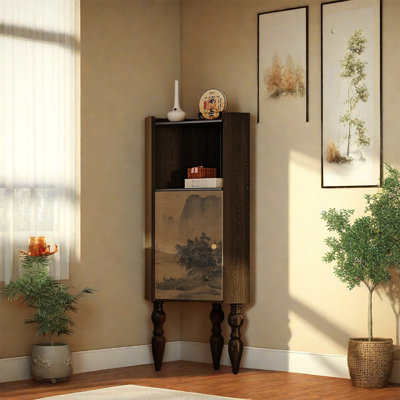 Armoire de rangement décorative en pin