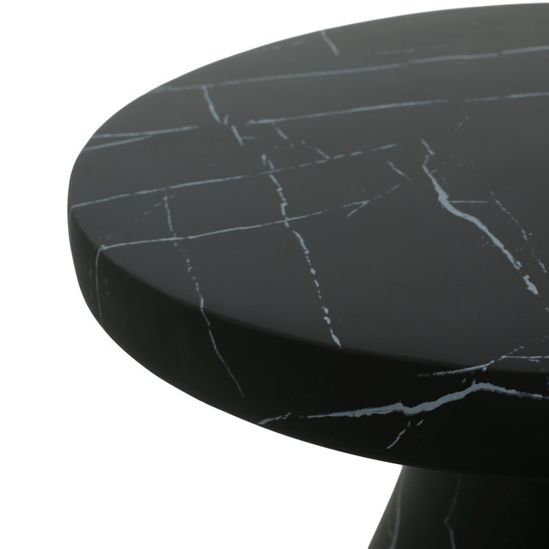 Table d'appoint Evyn, Noir mat