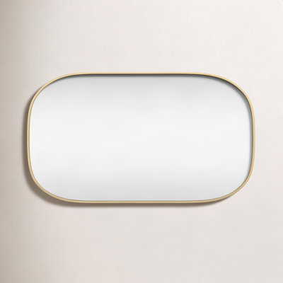 Sabine Metal Curved Oval Wall Mirror