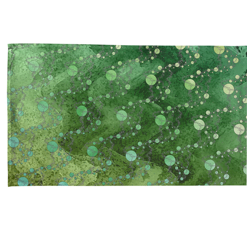 Serviette de thé à l’vedette de planètes Mcguigan, Polyester sergé, Vert clair