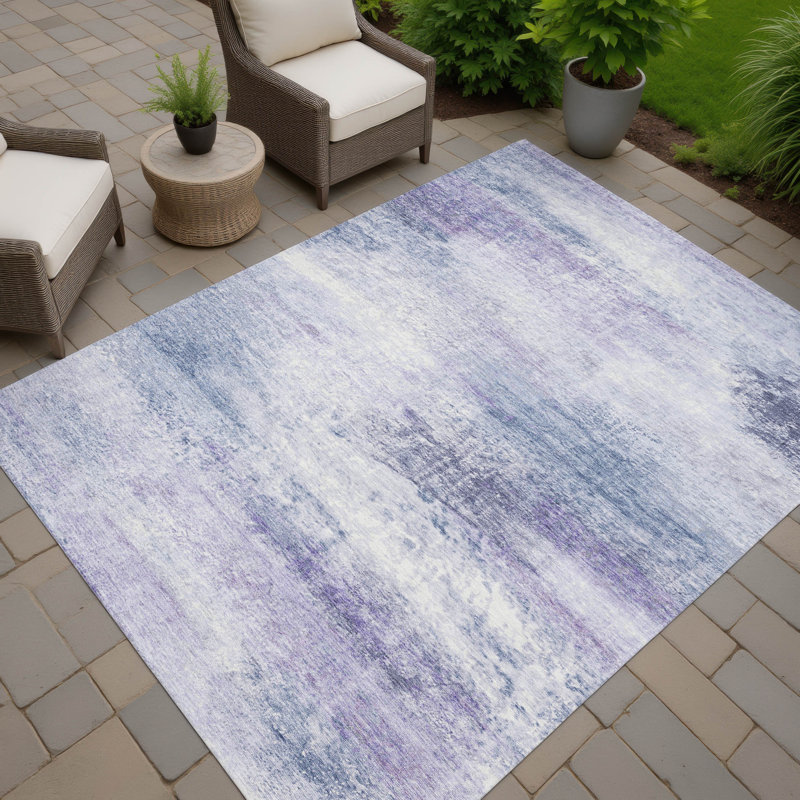 Machine Washable Indoor/Outdoor Chantille ACN2402 Abstract Rug, Rectangle 8' x 10'