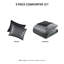 3 pièces, double / grand, velours froissé, édredon réversible, gris anthracite, rembourrage, - velours double / grand pour un côté doux et confortable, rembourré, lavable à la machine-124961273-124961275