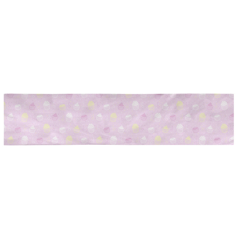 Chemin de table géométrique avicia, 90 po x 16 po, Rose / Jaune, 100 % coton