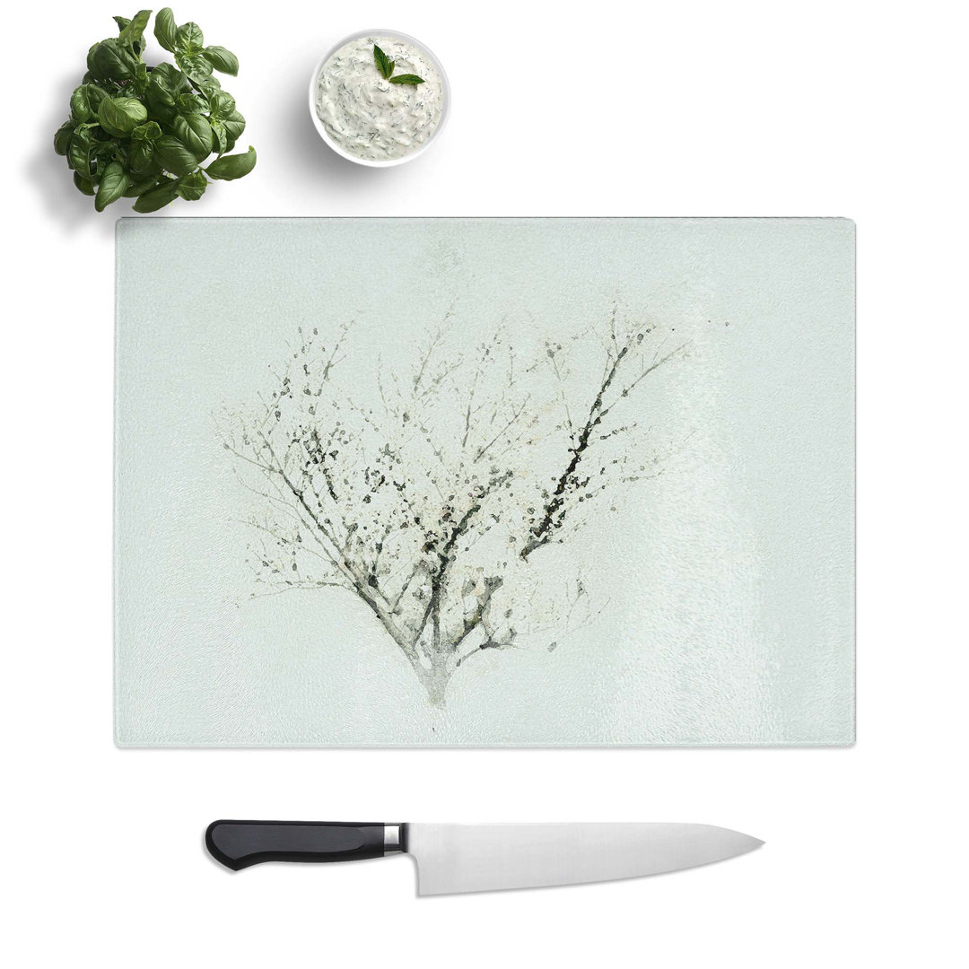 Tempered Glass a Cherry Blossom Tree Chopping Board