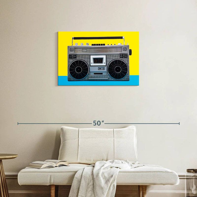 Boombox rétro, H 20 po x l 30 po
