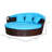 Outdoor Conversation Set,Patio Sectional Furniture Set,4 Piece Round Rattan Daybed-1854304567-1854304566