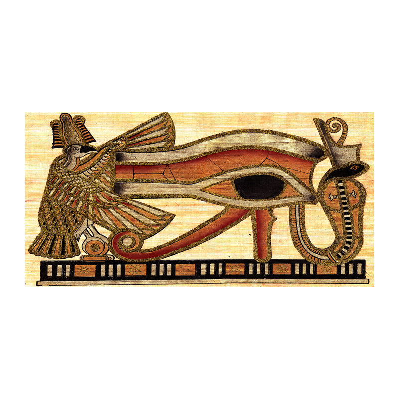 Egyptian Eye Papyrus - Print, Canvas, 50cm H x 100cm W x 2cm D