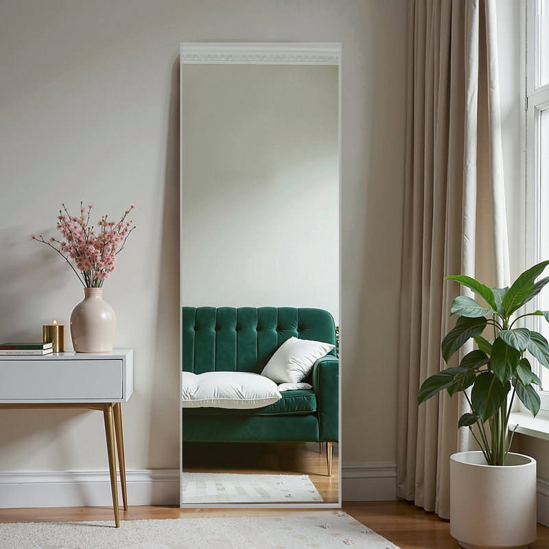 Miroir de salle de bain Arlena, Argent, 71 po x 24 po