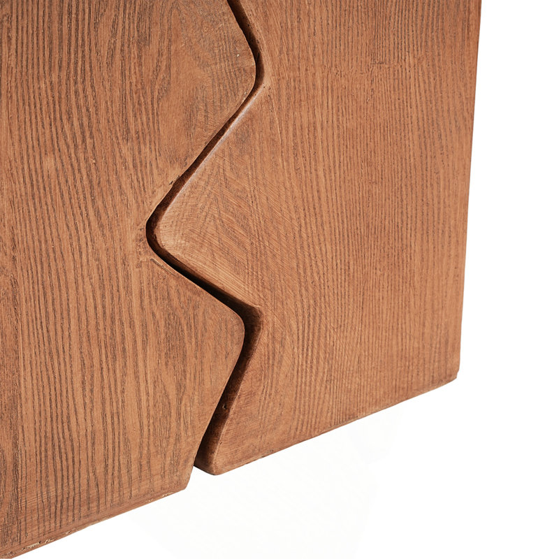 Table d'appoint MGO, ensemble de 2 tables d'appoint rectangulaires d'extérieur, tabourets de jardin décoratifs pour l'intérieur et l'extérieur, table d'appoint, table d'appoint de patio, table de bout emboîtable, imitation bois naturel