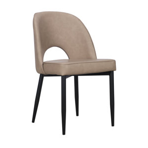 Lecretia Metal Upholstered Back Side Chair Dining Chair set of 2