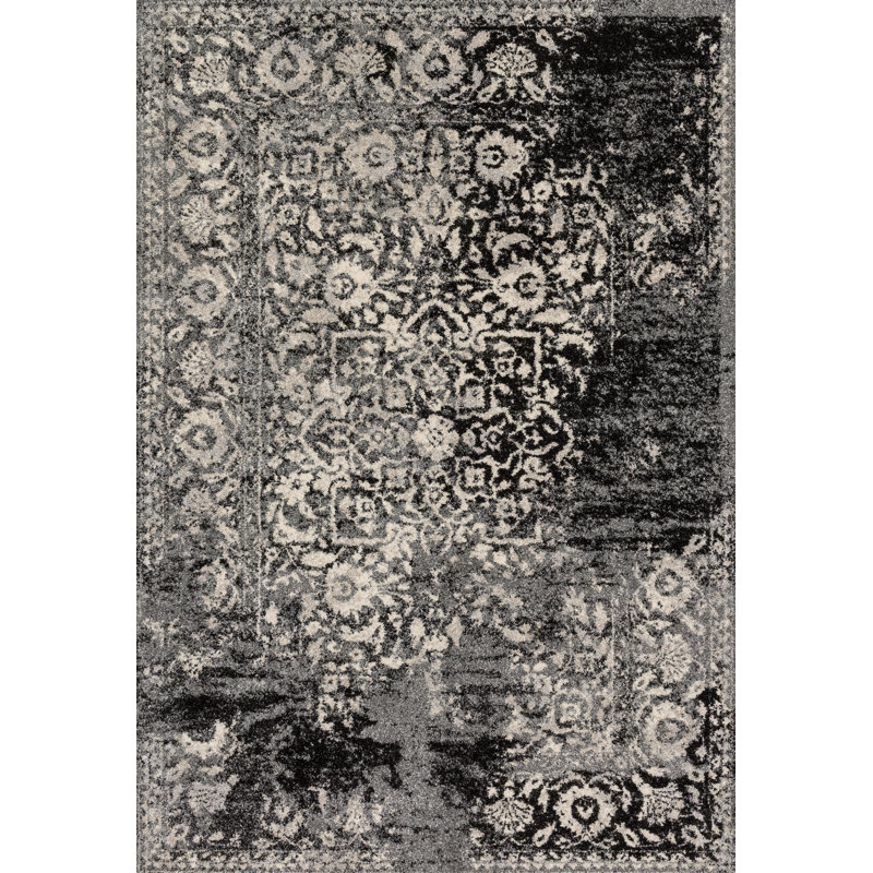 Tapis gris anthracite Aparicio, Rectangle 3 pi 10 po x 5 pi 7 po