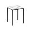 Table basse 3 pièces avec stratifié en marbre blanc et structure en métal 3: look et base noire