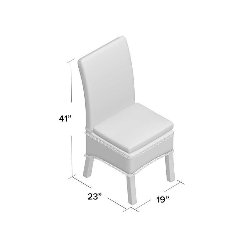 Lizzie Side Chair With Cushion, Gray Wash