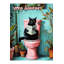 Tapis décoratif à motif de chat noir de la collection Northern-881714195