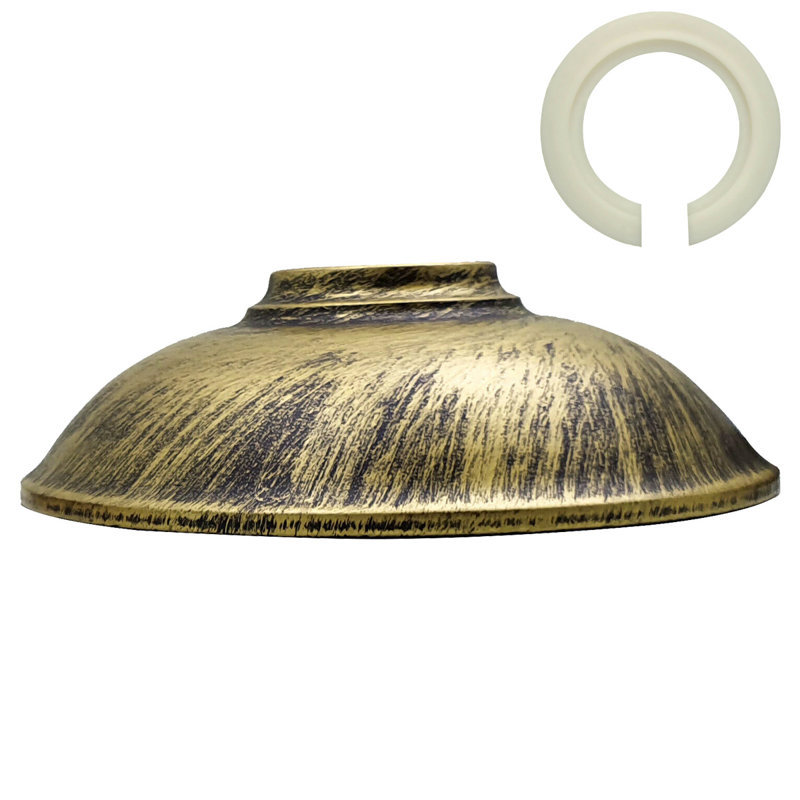 Modern Metal Cone Lamp Shade – E27 Fitting – Ceiling Pendant, Brush Brass
