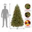 The Holiday Aisle® Jersey Fraser Fir Tree with Clear Lights-835324929