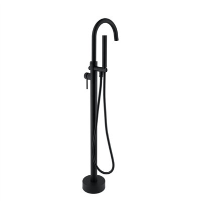 Topcraft Single Handle Freestanding Bathtub Faucet Floor Mount Tub Filler with Handheld Shower
