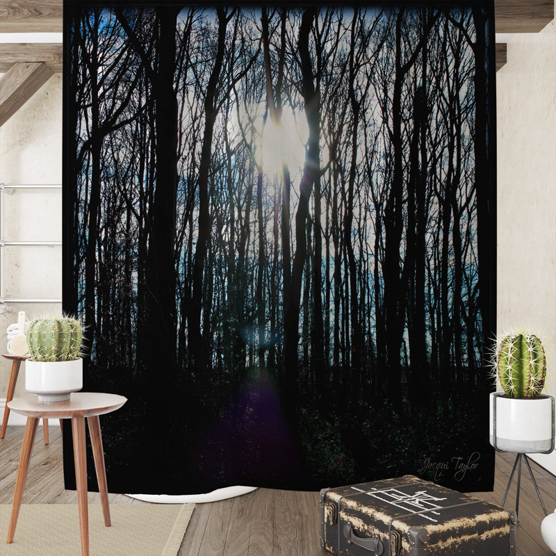 Rideau de douche Silhouette Trees, H 70 po x l 70 po