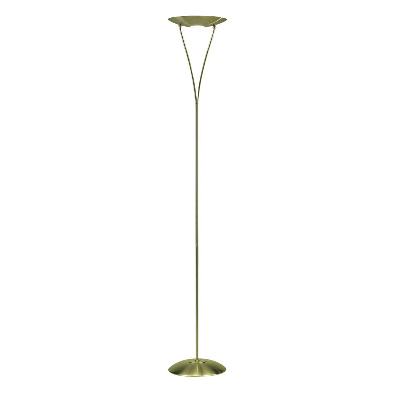 180cm Torchiere Floor Lamp, Satin Brass