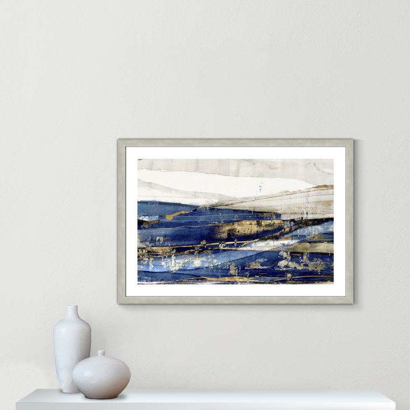 Delighted - Art encadré autoportant, Cadre argent, H 30 po x l 32 po x P 1,25 po