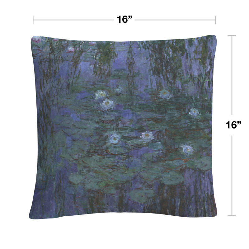 Claude Monet Water Lilies Floral Throw Pillow