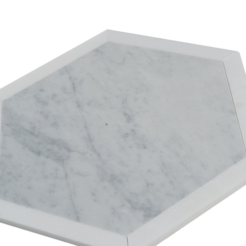 12" Hexagon Marble Mosaic Tile