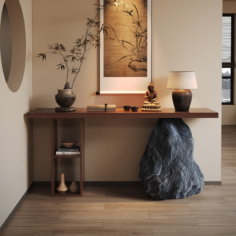 Chinese-style simple creative console table, 31.5" H x 70.9" W x 11.8" D