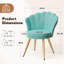 66cm Wide Velvet Barrel Chair Accent Chair with Gold Legs Upholstered Armchair with Padded Seat & Back – Modern Comfy Vanity Chair for Bedroom, Living Room, Makeup Room-1638625674