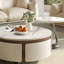 Table basse crème en pierre frittée
