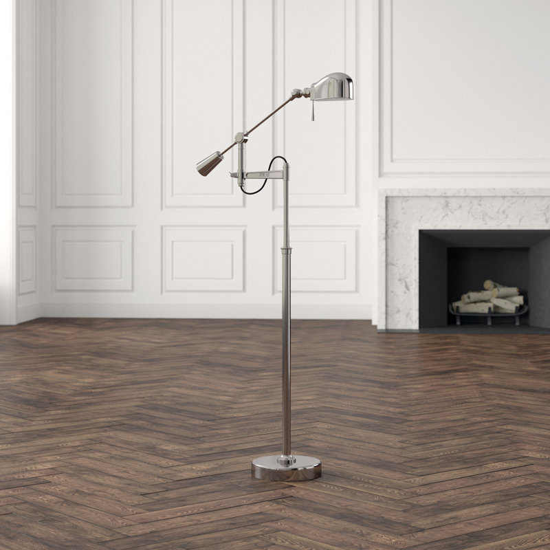 Boom Task Floor Lamp, Polished Nickel