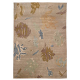 Capri Floral Area Rug in Beige/Sand/Blue