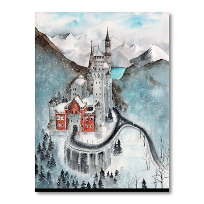 Château historique dans les montagnes I - reproduction sur toile