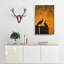 Silhouette Of Two Peacocks - Wrapped Canvas-56641705