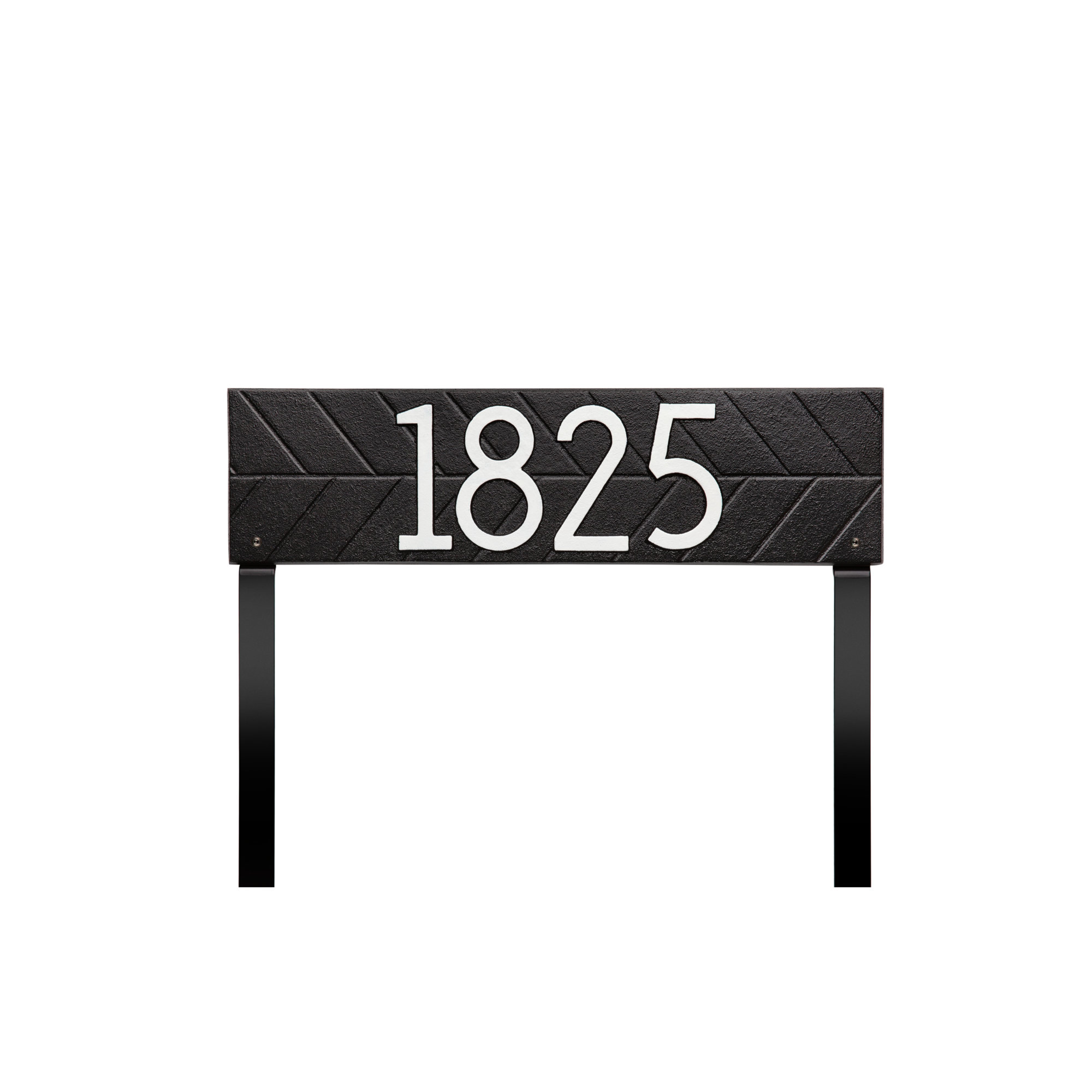 Mid-century Modern Herringbone Lawn, Yes, Black/White
