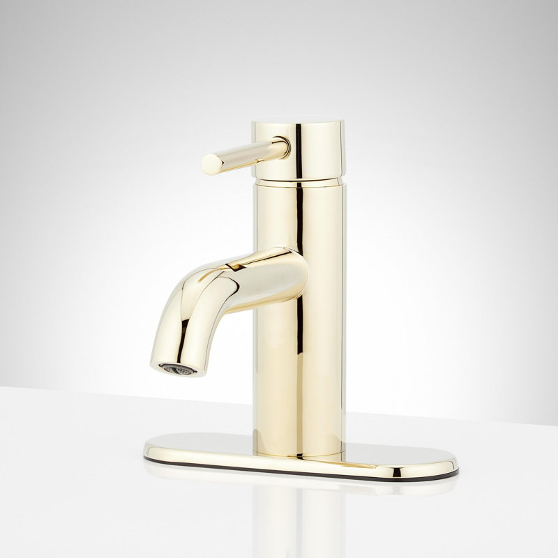 Lexia 1.2 GPM Centerset Bathroom Faucet, Polished Brass