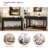 Modern Console Table With Striped Design, 2 Drawers And 2-tier Design-902743295