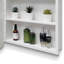 Armoire à pharmacie 24 po x 32 po à fixation murale ou encastrée en métal blanc avec miroir