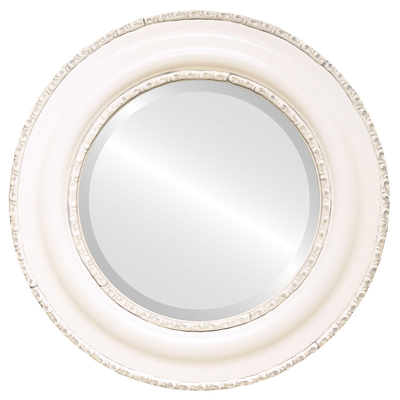 Miroir d'appoint Schillinger, H 19 po x l 19 po, Lin blanc