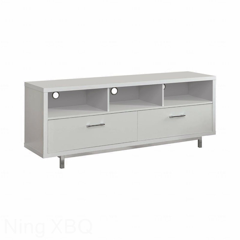 60-" Drawer Storage TV Console, White