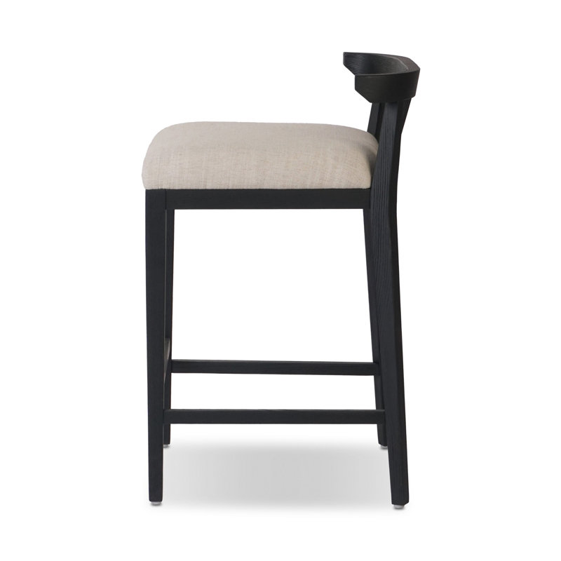 Tullio Upholstered Stool with Solid Wood Frame