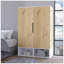 Armoire Barletta, chambre à coucher, chêne clair / blanc