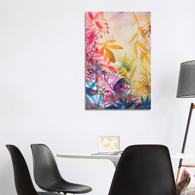 The Garden Of Happiness by Helen Wells - Wrapped Canvas Painting