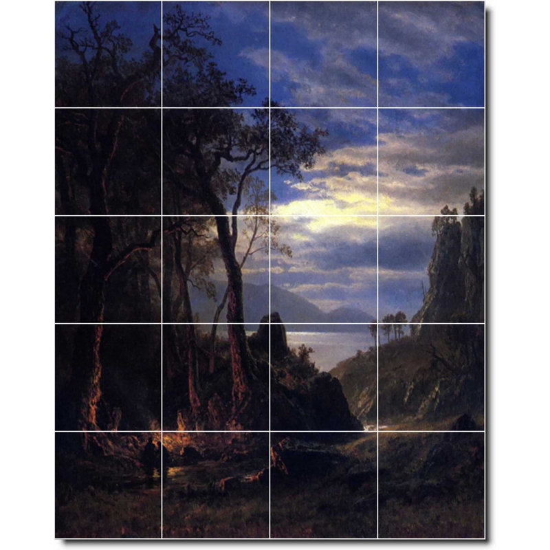 Carreau de céramique décorative 24 po x 30 po 6 po x 6 po, Paysage 540