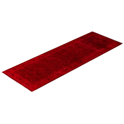 Tapis de couloir moderne et contemporain en laine noué à la main Cutts 2 pi 6 po x 7 pi 6 po