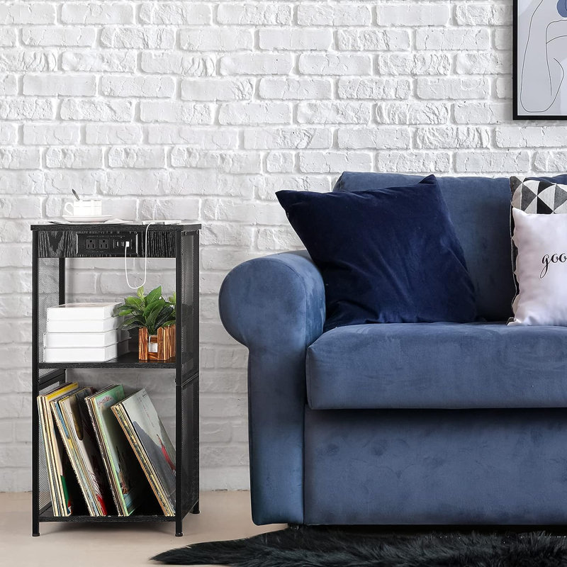 31.6 " H Media Shelves, Black