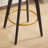 Counter Height Bar Stools Set Of 2, 360° Swivel Upholstered Barstools With Backs And Metal Legs, 26" H Seat Height, Velvet Fabric,Goldy Footrest-1814312696