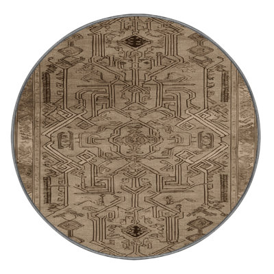 Machine Washable Art Deco Gray Area Rug